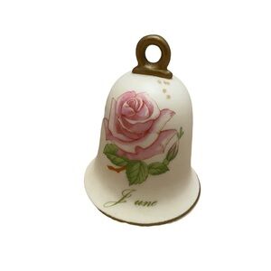 Lefton porcelain gold trimmed hand painted roses June bell